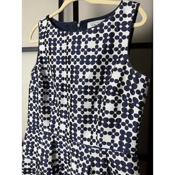 Rickie Freeman for Teri Jon Floral Navy Dress Size 12 - Picture 6 of 8